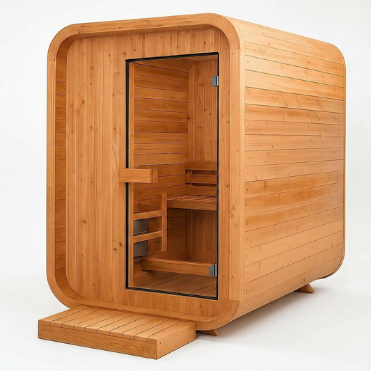AuroraTherm Cedar Indoor Sauna — Studio Shot