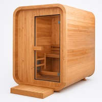 Indoor Cedar Sauna Designed for Premium Home Wellness, Canadian Red Cedar, Tempered Glass, Compact Design