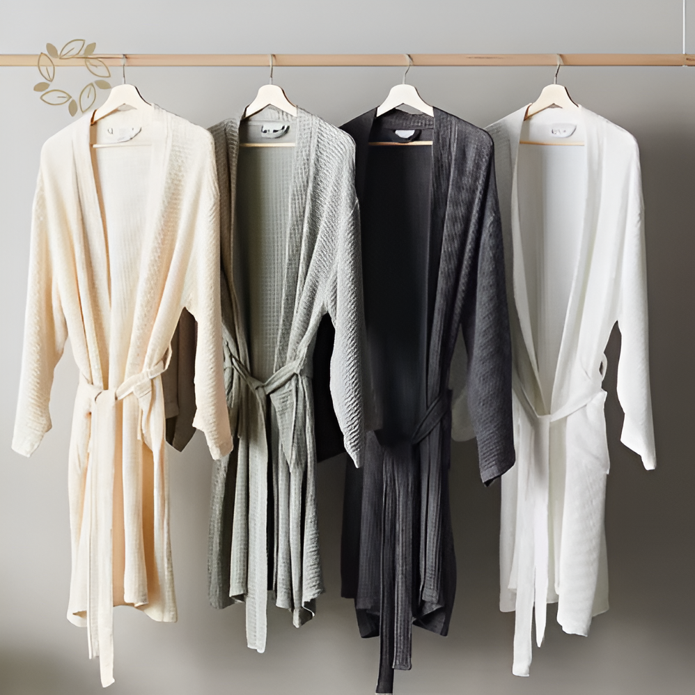 Verdant & Lune Waffle-Knit Spa Robe Collection