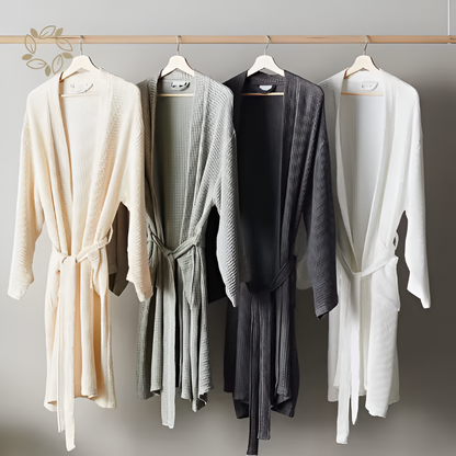 Verdant & Lune Waffle-Knit Spa Robe Collection