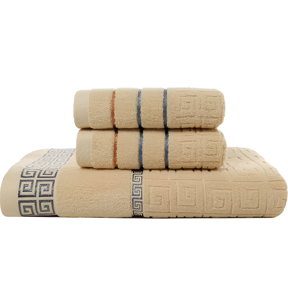 Casa Helia Luxe Greek-Key Towel Collection