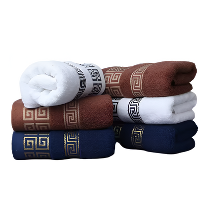 AurumKey Reserve Greek-Key Spa Towel Set