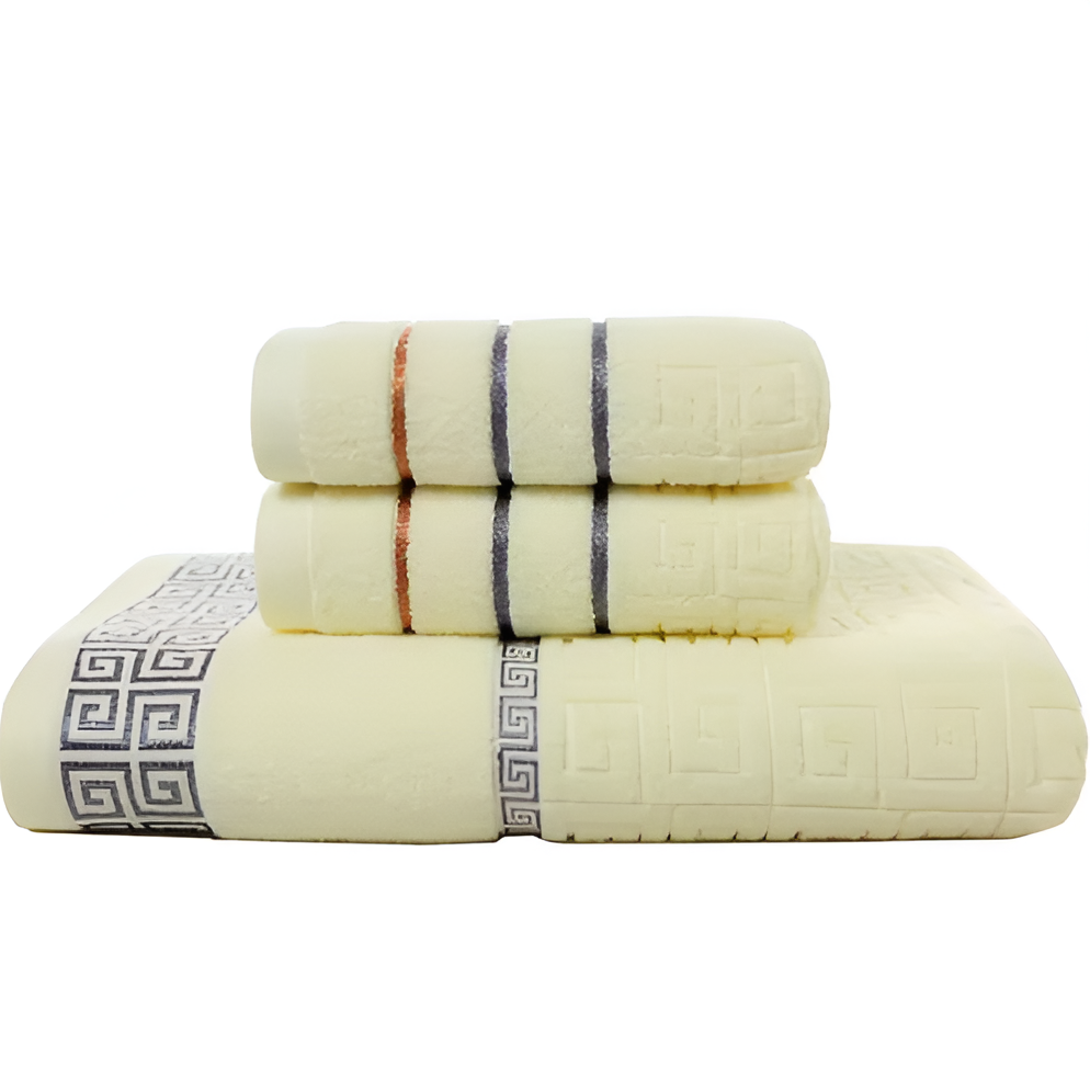 Casa Helia Luxe Greek-Key Towel Collection