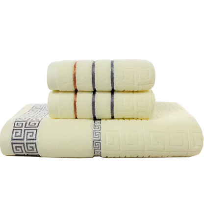 Casa Helia Luxe Greek-Key Towel Collection