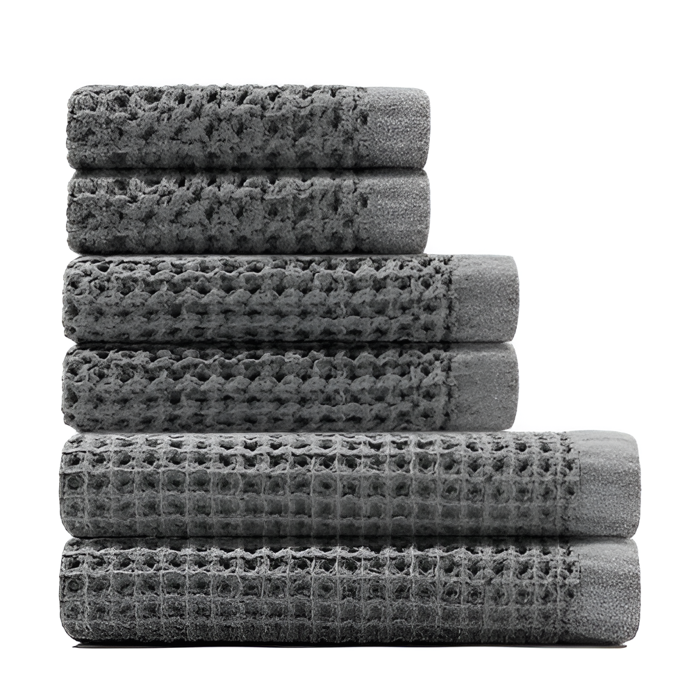 Obsidian Weave Waffle Spa Towel Set