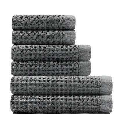 Obsidian Weave Waffle Spa Towel Set