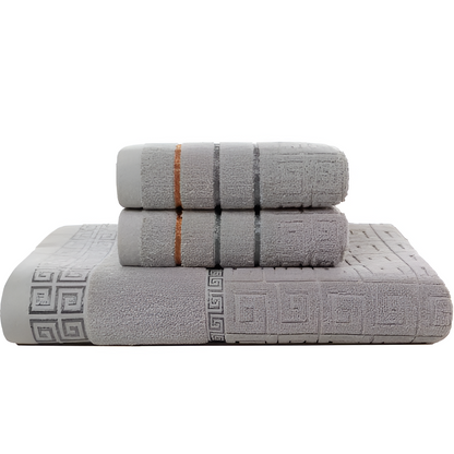 Casa Helia Luxe Greek-Key Towel Collection