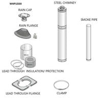 6" Insulated Wood Burning Hot Tub Stove Chimney Kit